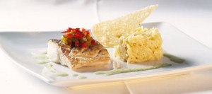 Merlu croustillant et son risotto
